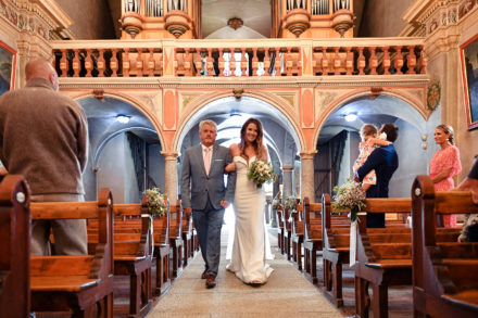 Photo de mariage à l'église Chamonix