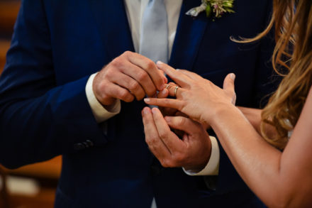 Photo de mariage à l'église Chamonix