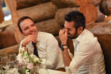 Photo de mariage au restaurant La Cabane des Praz Chamonix
