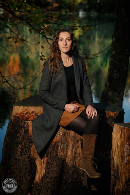 Portrait en forêt en automne