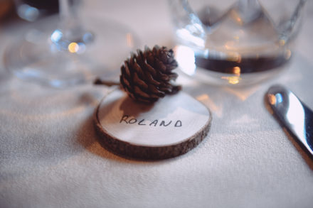 Photo de la décoration d'un mariage au Castel à Chamonix Mont Blanc