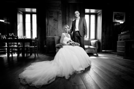 Photo de mariage à l'hôtel du Montenvers à Chamonix
