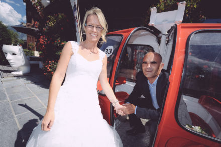 Photo de mariage à l'hôtel du Montenvers à Chamonix
