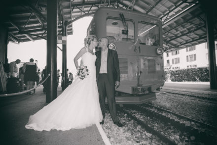 Photo de mariage à l'hôtel du Montenvers à Chamonix