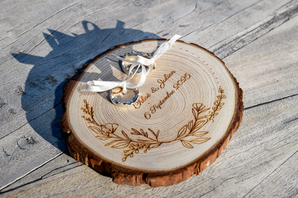 Cérémonie laïque mariage Chloé et Julien face au Mont-Blanc