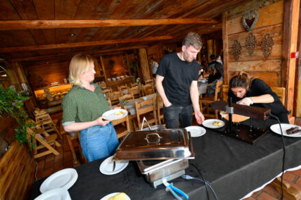 Brunch du lendemain de mariage en montagne, Hôtel des Grands Montets, Argentière Chamonix